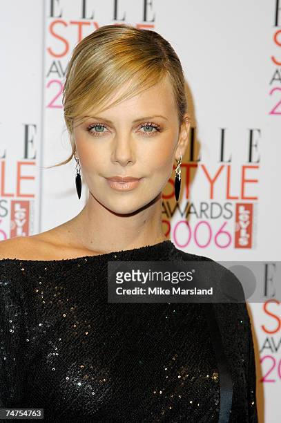 Charlize Theron during Elle Style Awards 2006 - Inside Arrivals at the Old Truman Brewery in London, United Kingdom.