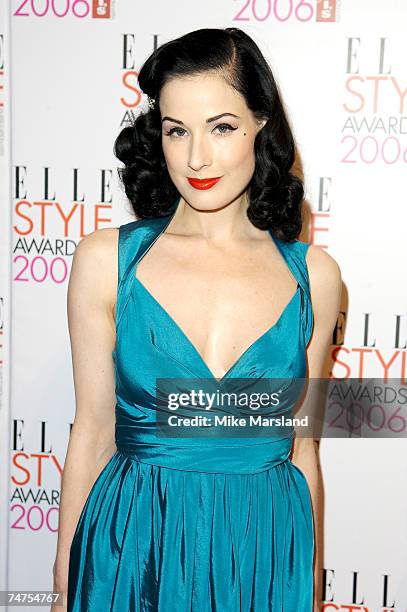 Dita Von Teese during Elle Style Awards 2006 - Inside Arrivals at the Old Truman Brewery in London, United Kingdom.