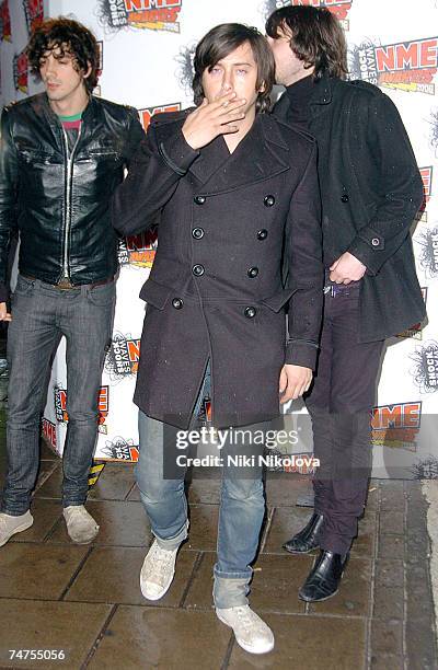 Anthony Rossomando, Carl Barat and Didz Hammond of Dirty Pretty Things at the Shockwaves NME Awards 2006 at the Shockwaves NME Awards 2006 - Outside...