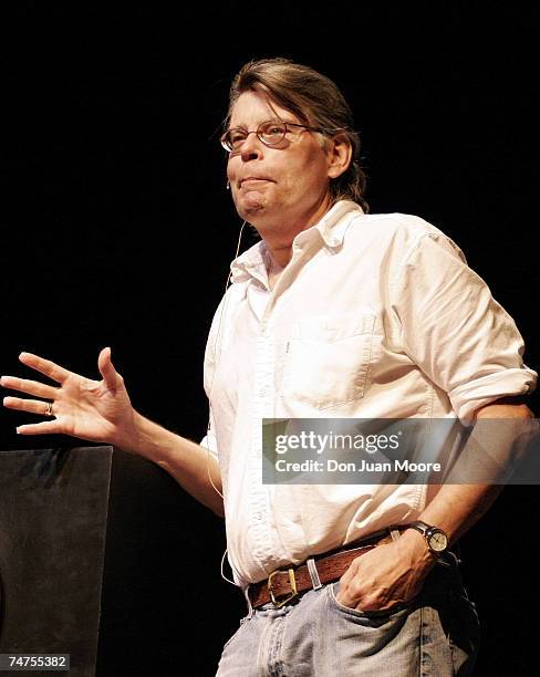 Stephen King at the Florida State University in Tallahassee, Florida