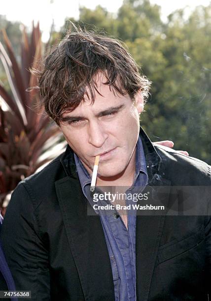 Joaquin Phoenix at the Joaquin Phoenix and Manuel Cuevas Luncheon to Celebrate "Walk the Line" at House of Flaunt in Hollywood, California.