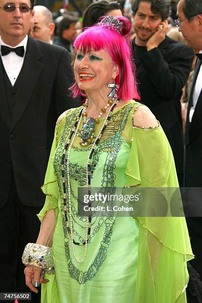 Zandra Rhodes at the Kodak Theatre in Hollywood, California