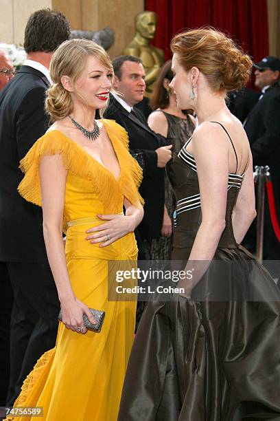 Michelle Williams, nominee Best Actress in a Supporting Role for "Brokeback Mountain", and Amy Adams, nominee Best Actress in a Supporting Role for...