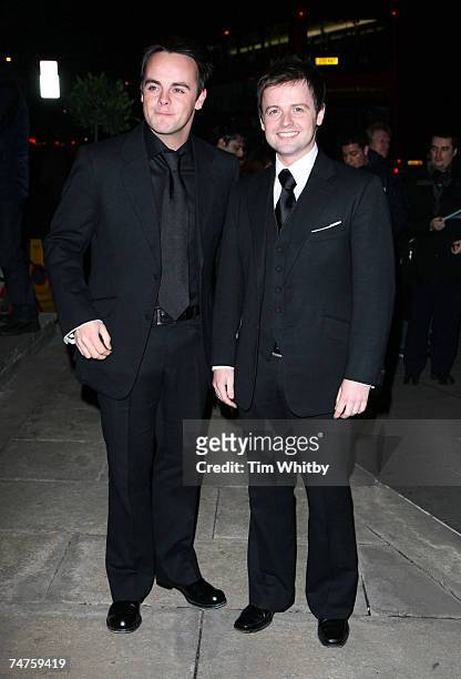 Ant McPartlin and Declan Donnelly at the Grosvenor House Hotel in London, United Kingdom.