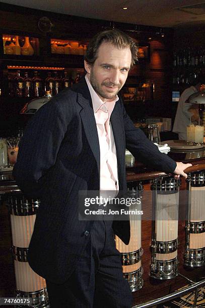 Ralph Fiennes at the Dorchester Hotel in London, United Kingdom.