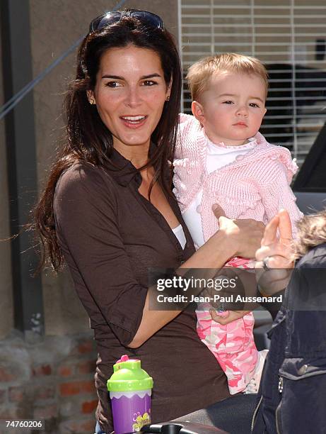 Angie Harmon at the John Varvatos Boutique in West Hollywood, California