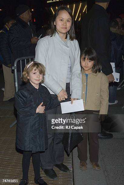 Soon-Yi and kids during Soon-Yi Previn and Family Sighting at Ziegfeld Theater in New York City - March 28, 2006 at the Ziegfeld Theater in New York...