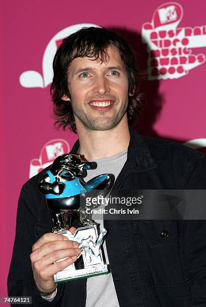 James Blunt, winner of Song of the Year for "You're Beautiful" at the Superdome in Sydney, Australia.