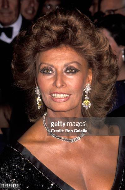 Sophia Loren at the 67th Street Armory in New York City, New York