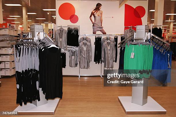 Items from the newly launched Josh Goot for Target budget fashion collection are pictured on the first morning of release at The Broadway Shopping...