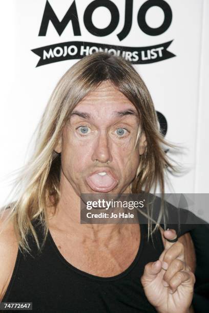 Iggy Pop arrives at the Mojo Awards Red Carpet Arrivals at The Brewery, June 18, 2007 in London.