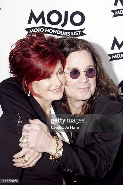 Sharon Osbourne and Ozzy Osbourne arrive at the Mojo Awards Red Carpet Arrivals at The Brewery, June 18, 2007 in London.