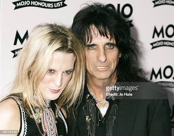Calico Cooper and Alice Cooper arrive at the Mojo Awards Red Carpet Arrivals at The Brewery, June 18, 2007 in London.