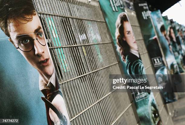 Posters for the " Harry Potter And the Order Of The Phoenix" film are seen on June 19, 2007 in Gare du Nord railway station in Paris, France.