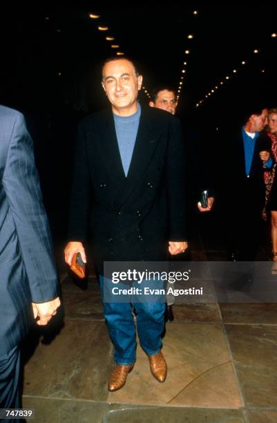 Businessman Dodi Fayed shares a night out in New York City with his friends, August 19, 1997.