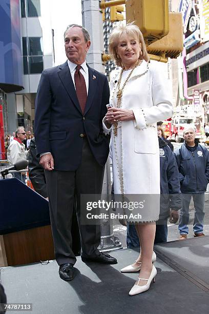 Michael Bloomberg and Barbara Walters in New York City, New York