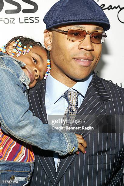 Todd "LL Cool J" Smith, 2006 Father of the Year honoree, with his daughter Samaria at the Sheraton Hotel & Towers in New York, New York