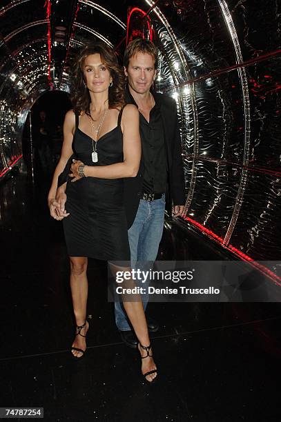 Cindy Crawford and Rande Gerber at the Cherry Bar at Red Rock Casino Resort and Spa in Las Vegas, Nevada