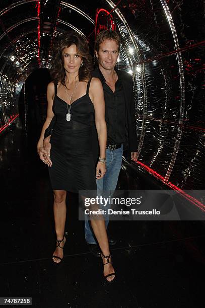 Cindy Crawford and Rande Gerber at the Cherry Bar at Red Rock Casino Resort and Spa in Las Vegas, Nevada