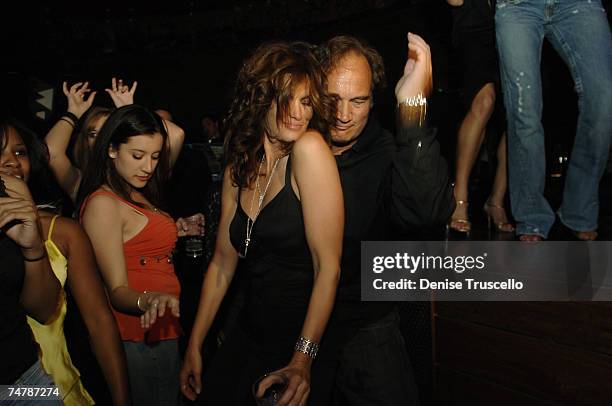 Cindy Crawford and Jim Belushi at the Cherry Bar at Red Rock Casino Resort and Spa in Las Vegas, Nevada