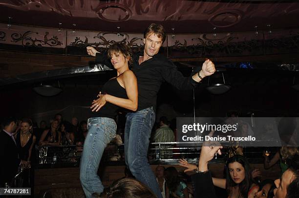 Lisa Rinna and Harry Hamlin at the Cherry Bar at Red Rock Casino Resort and Spa in Las Vegas, Nevada