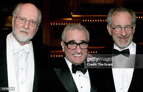 John Williams, Martin Scorsese and Steven Spielberg at the Avery Fisher Hall in New York City, New York