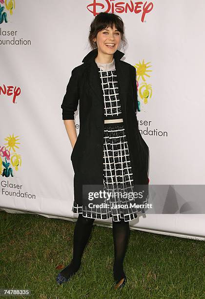 Zooey Deschanel at the "A Time for Heroes" Carnival Hosted By Disney - Arrivals at Wadsworth Theater in Westwood, California.