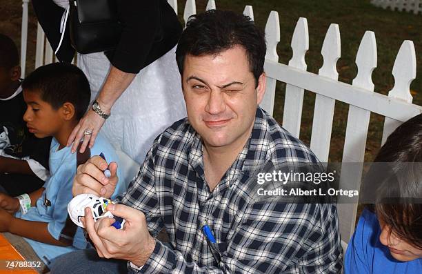 Jimmy Kimmel at Stride Rite Shoes with Style booth in Westwood, CA