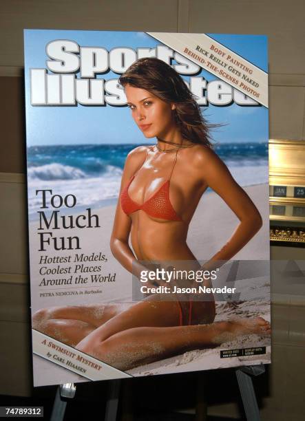 Petra Nemcova, cover model of the 2003 Sports Illustrated swimsuit issue at the Gotham Hall in New York City, New York