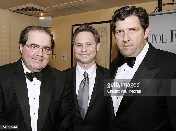 Supreme Court Justice Antonin Scalia, Capitol File Magazine CEO and Chairman Jason Binn, and Charlie Merinoff at Capitol File Magazine's White House...