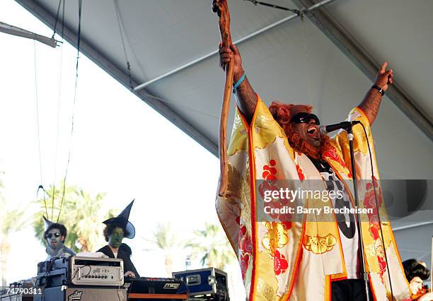 Danger Mouse and Cee-Lo of Gnarls Barkley at the Empire Polo Fields in Indio, California