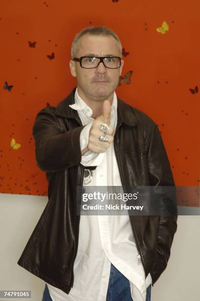 Damien Hirst at the Gagosian Gallery in London, United Kingdom.