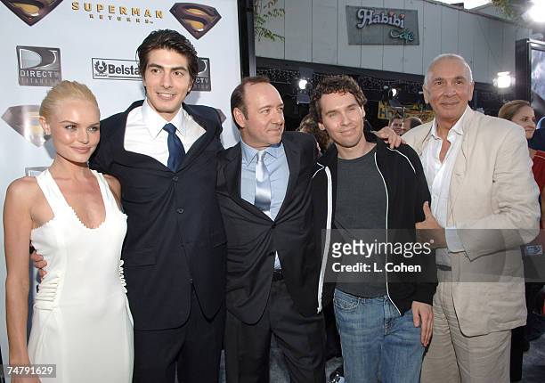 Kate Bosworth, Brandon Routh, Kevin Spacey, Bryan Singer and Frank Langella at the Mann Village and Bruin Theaters in Los Angeles, California