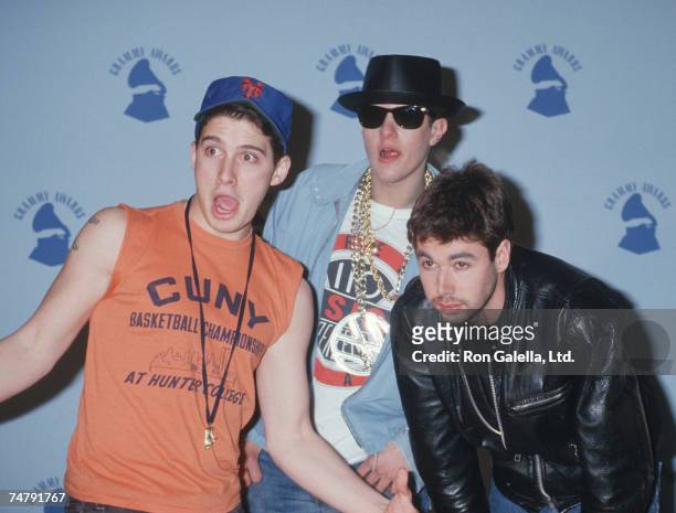 Adam Horovitz, Mike Diamond and Adam Yauch of the Beastie Boys at the Shrine Auditorium in Los Angeles, California