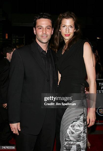 David Alan Basche and wife Alysia Reiner at the Ziegfeld Theater in New York City, New York