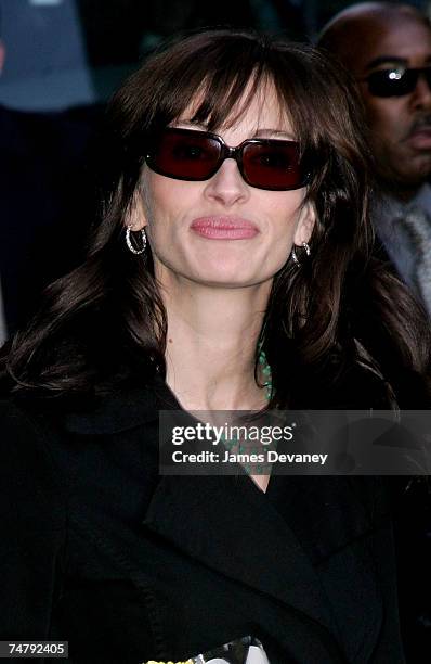 Julia Roberts at the Ed Sullivan Theatre in New York City, New York