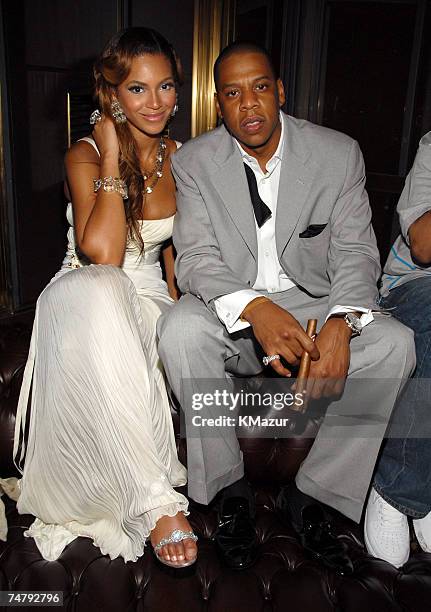 Beyonce Knowles and Jay-Z at the Rainbow Room in New York City, New York