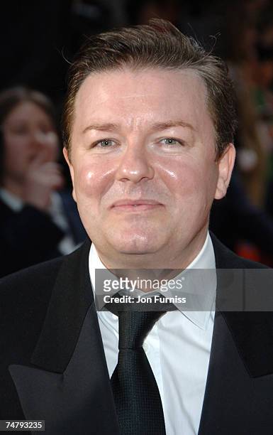 Ricky Gervais at the Grosvenor House in London, United Kingdom.