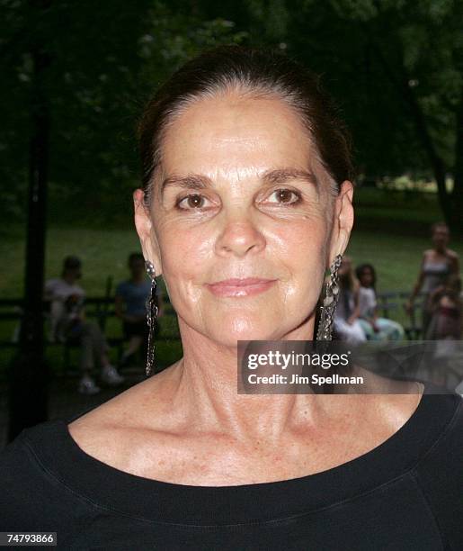 Ali MacGraw at the The Delacorte Theater in Central Park in New York City, New York