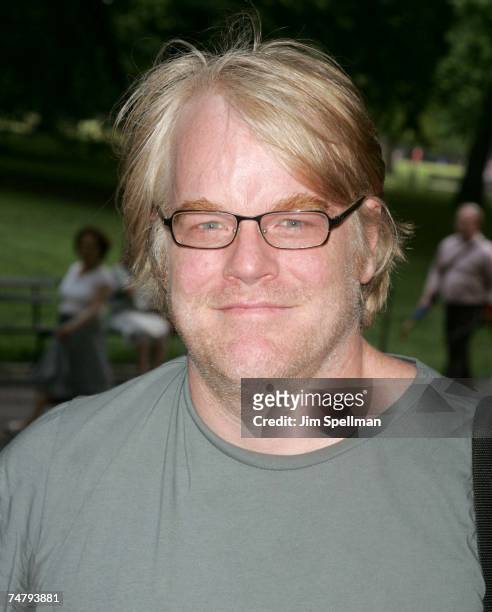 Philip Seymour Hoffman at the The Delacorte Theater in Central Park in New York City, New York