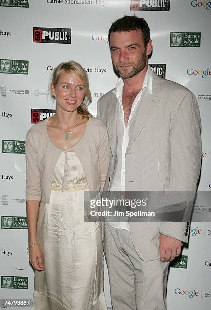 Liev Schreiber and Naomi Watts at the Belvedere Castle in Central Party in New York City, New York