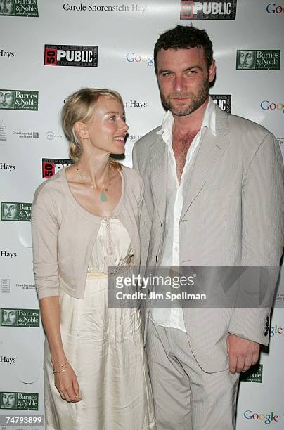 Naomi Watts and Liev Schreiber at the Belvedere Castle in Central Party in New York City, New York