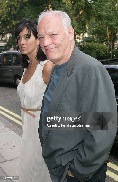 David Gilmour and wife Polly Samson at the Home House in London, United Kingdom.
