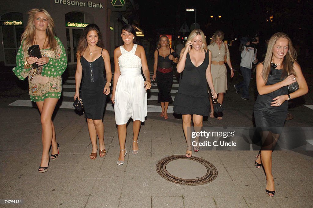 England Players Wives and Girlfriends Enjoy a Night Out at Restaurant and Local Bar - June 29, 2006