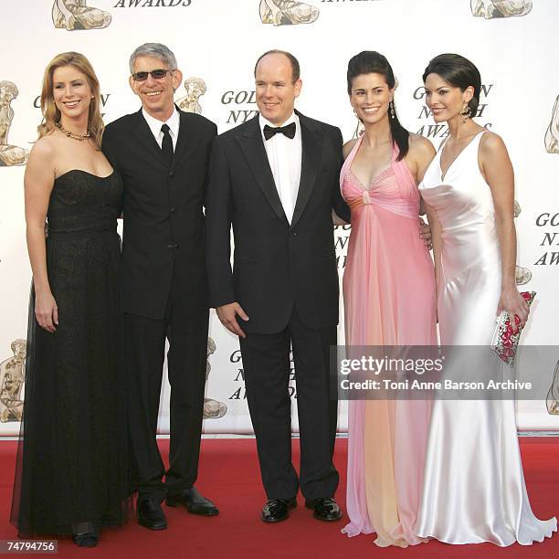 Diane Neal, Richard Belzer, HSH Prince Albert II of Monaco, Milena Govich and Alana De La Garza at the Grimaldi in Monte Carlo, Monaco.