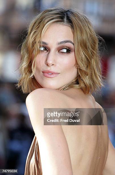 Keira Knightley at the "Pirates Of The Caribbean 2: Dead Man's Chest" London Premiere - Outside Arrivals at Odeon Leicester Square in London.