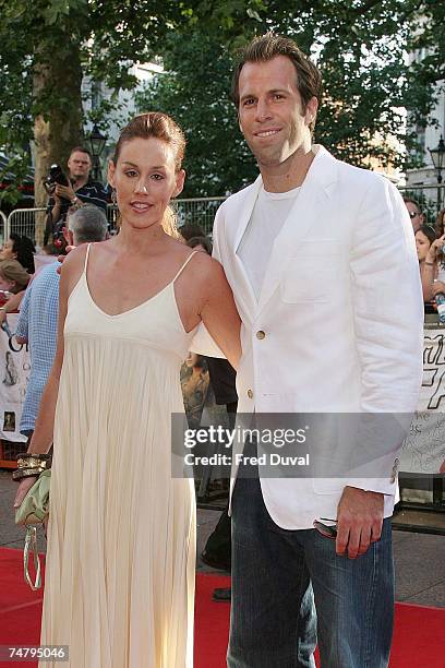 Greg Rusedski and wife Lucy Rusedski at the "Pirates Of The Caribbean 2: Dead Man's Chest" London Premiere - Outside Arrivals at Odeon Leicester...