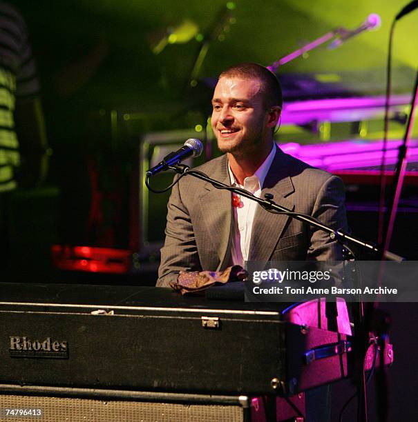 Justin Timberlake at the La Cigale in Paris, France.