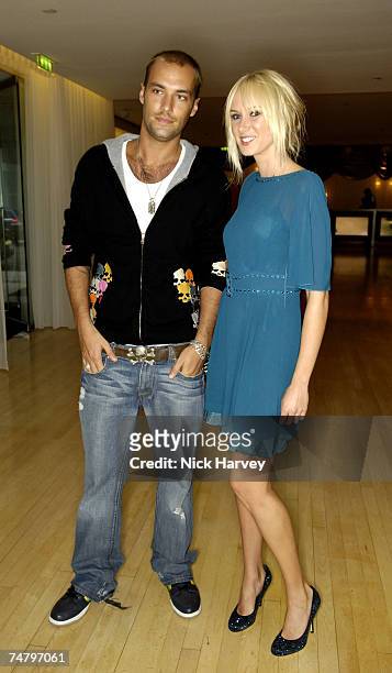 Calum Best and Kimberly Stewart at the Sanderson Hotel London in London, United Kingdom.