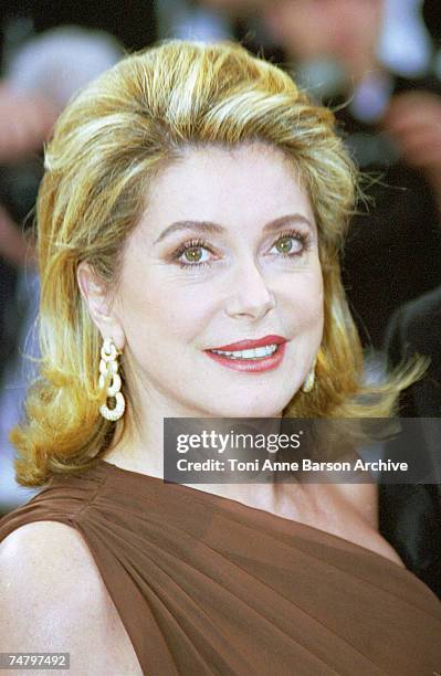 Catherine Deneuve at the Palais des Festivals in Cannes, France.